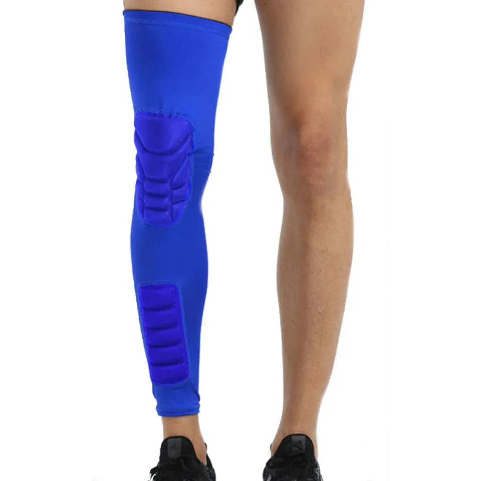 1PCS Basketball Knee Pads Lengthen Breathable Compression Knee Calf Sleeves Pads Brace Hiking Cycling Leg Protectors