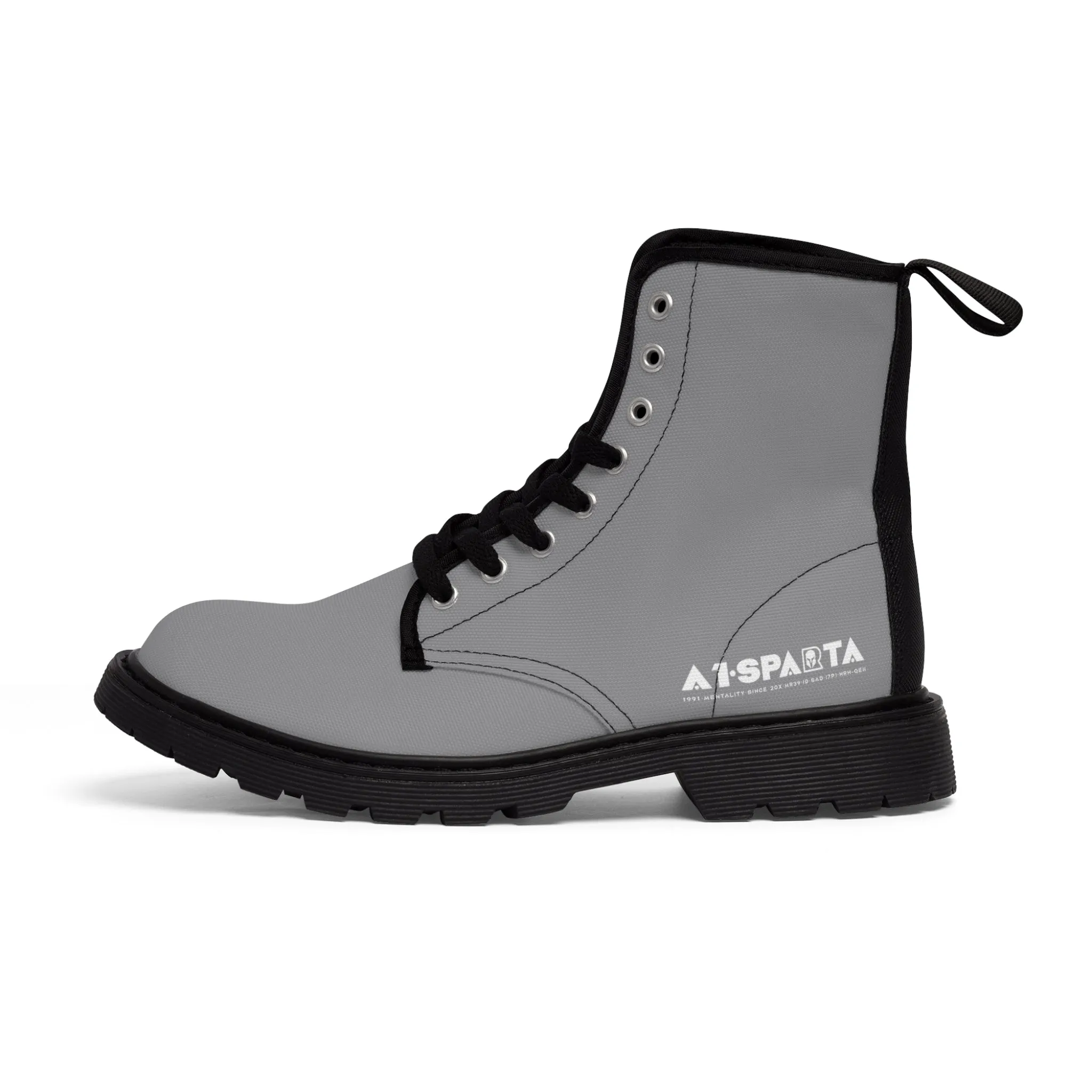 A1-Peace Sparta Light Grey Canvas Boots AOP