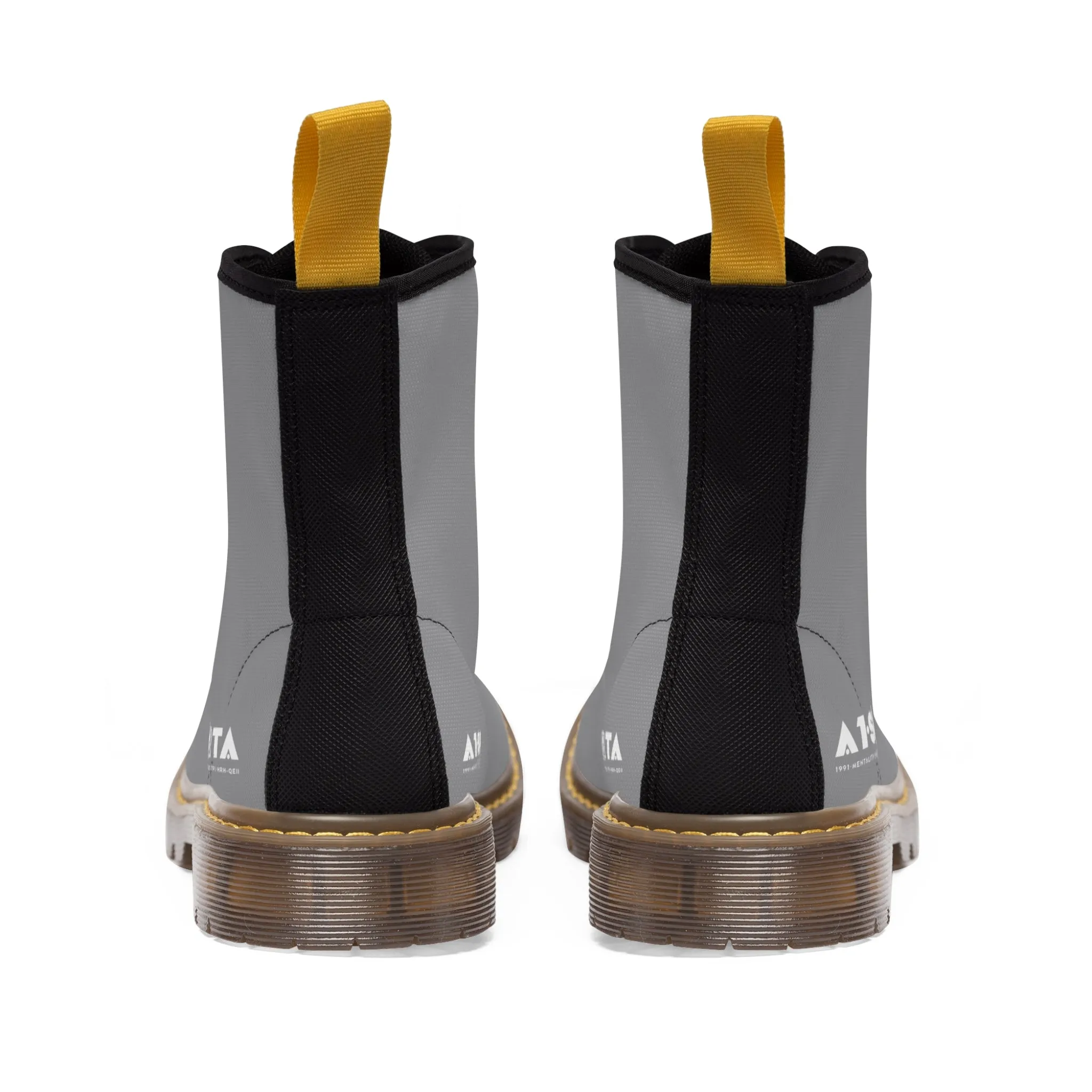 A1-Peace Sparta Light Grey Canvas Boots AOP