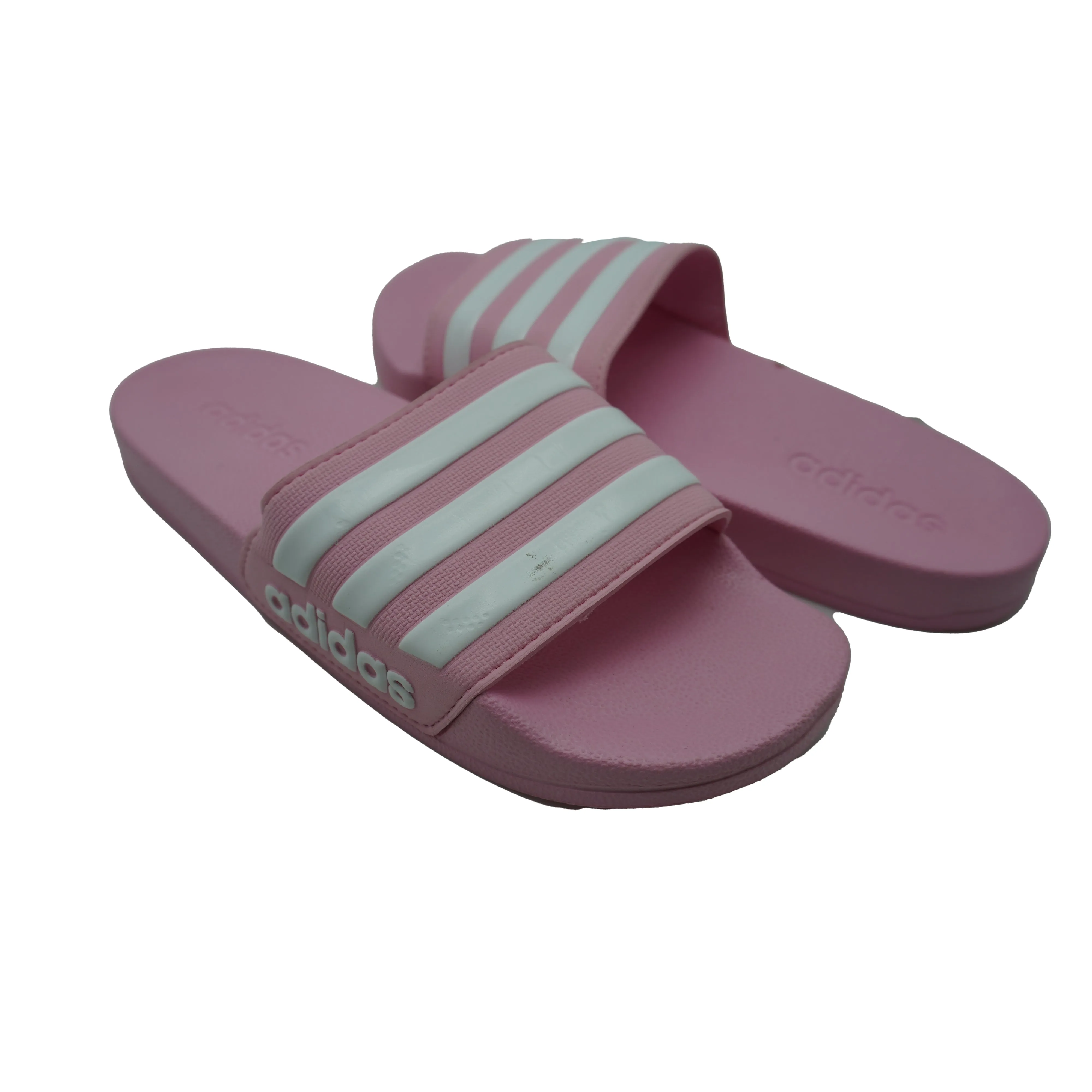 Adidas Women's Adilette Shower Slides Pink White Size 6