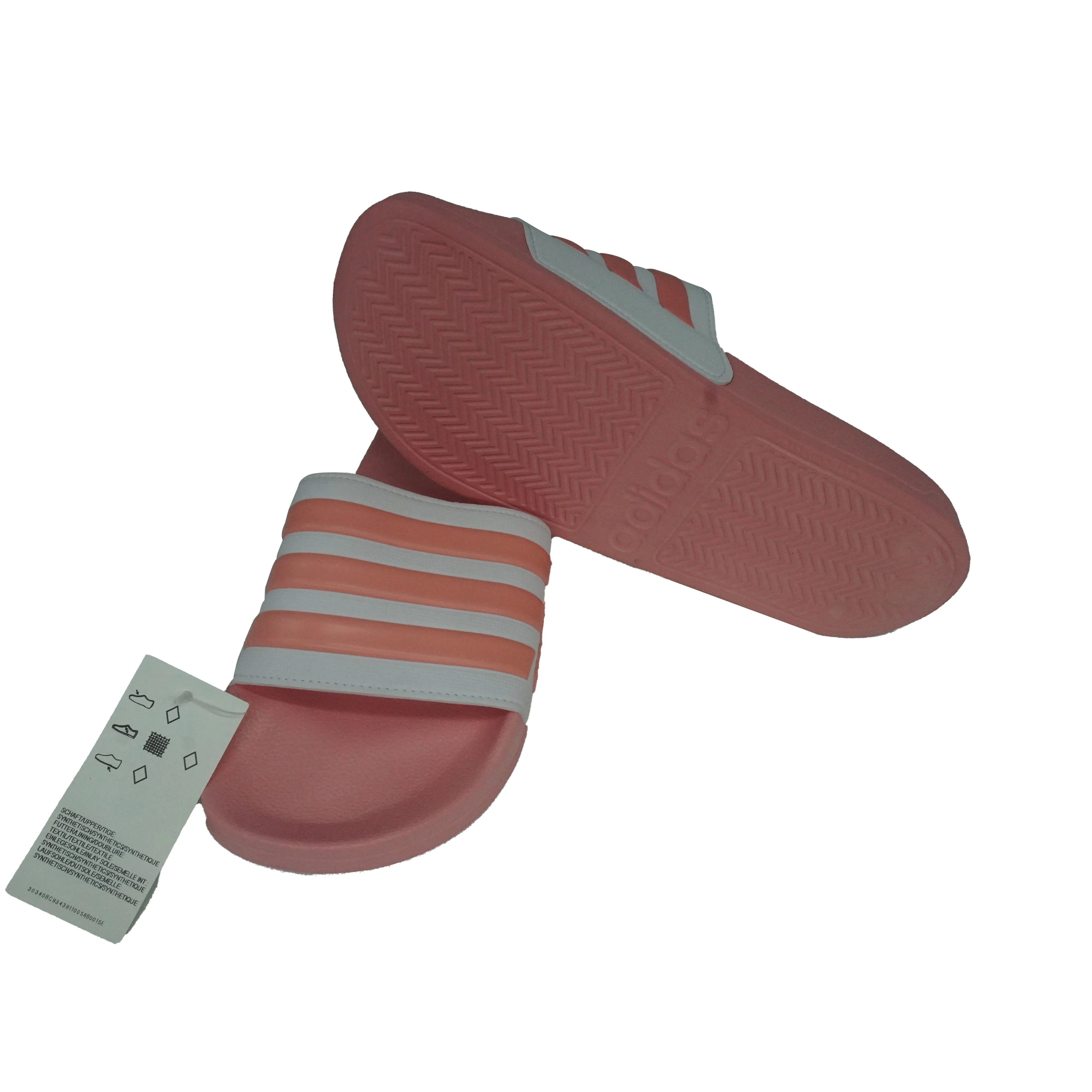 Adidas Women's Adilette Shower Slides Pink White Size 8