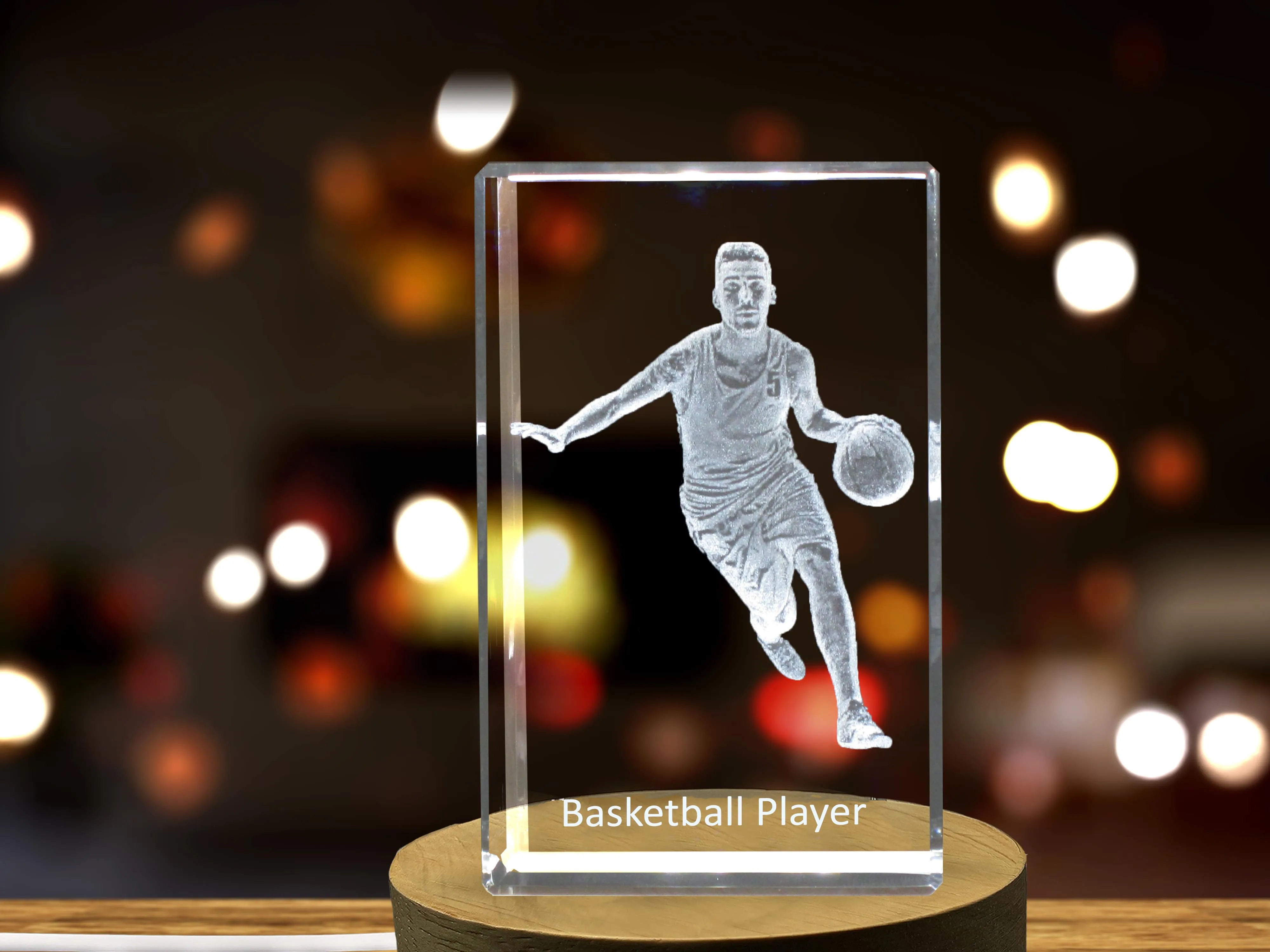 Basketball Player 3D Engraved Crystal 3D Engraved Crystal Keepsake/Gift/Decor/Collectible/Souvenir