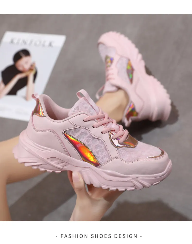 Belifi Breathable Mesh Platform Sneakers