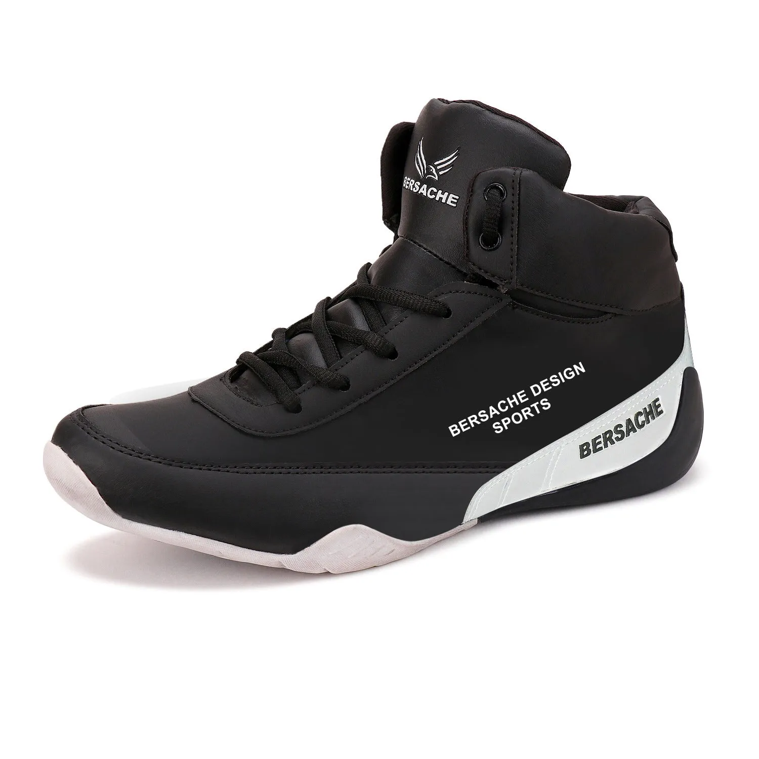Bersache Lightweight Casual Sneaker Shoes For Men Black-9017