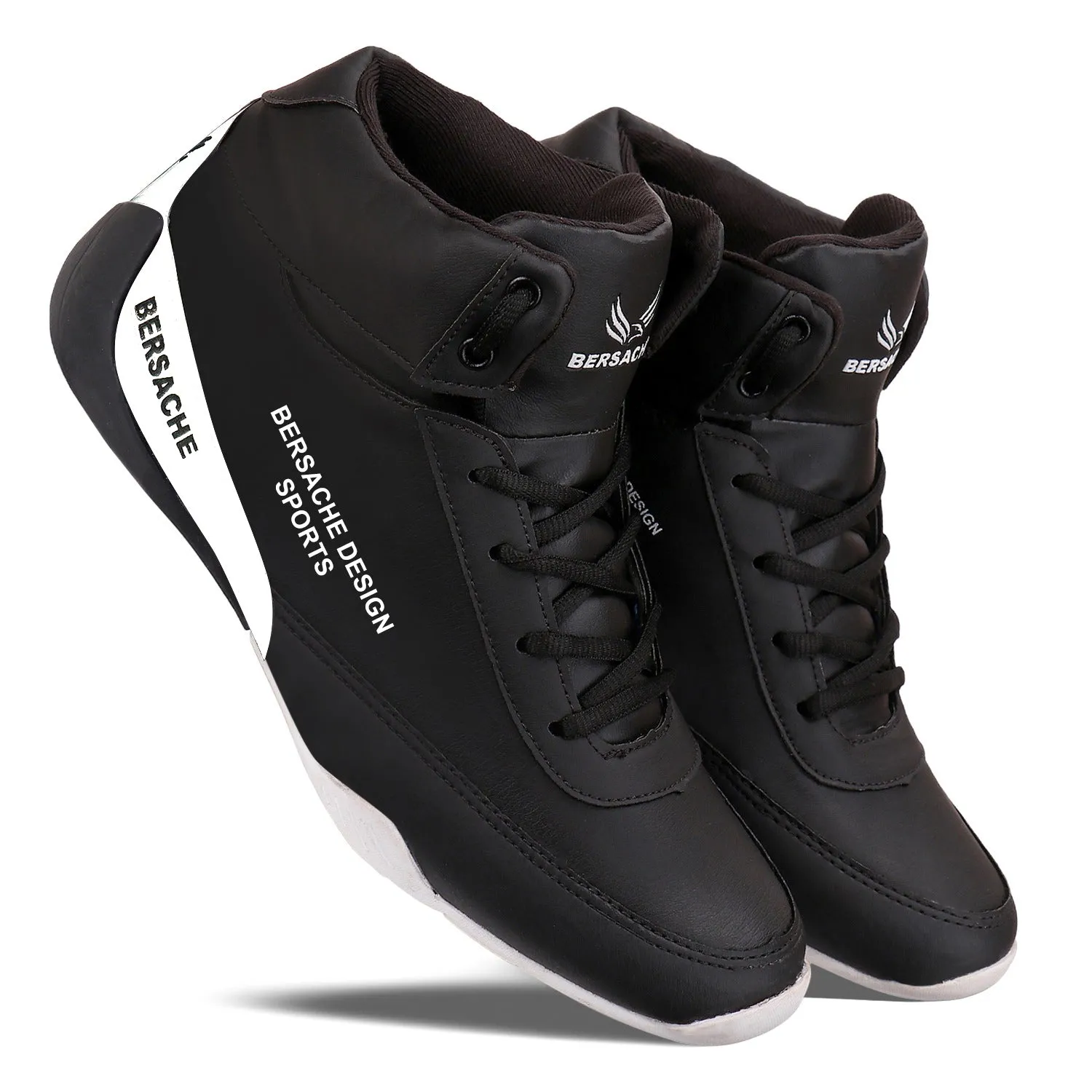 Bersache Lightweight Casual Sneaker Shoes For Men Black-9017