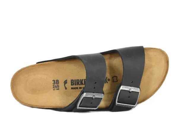 Birkenstock Arizona Black Oiled Leather Narrow
