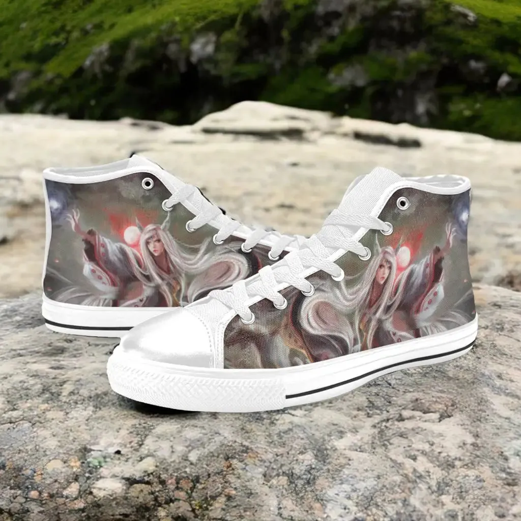 Boruto Naruto Otsutsuki Kaguya Shoes High Top Sneakers for Kids and Adults