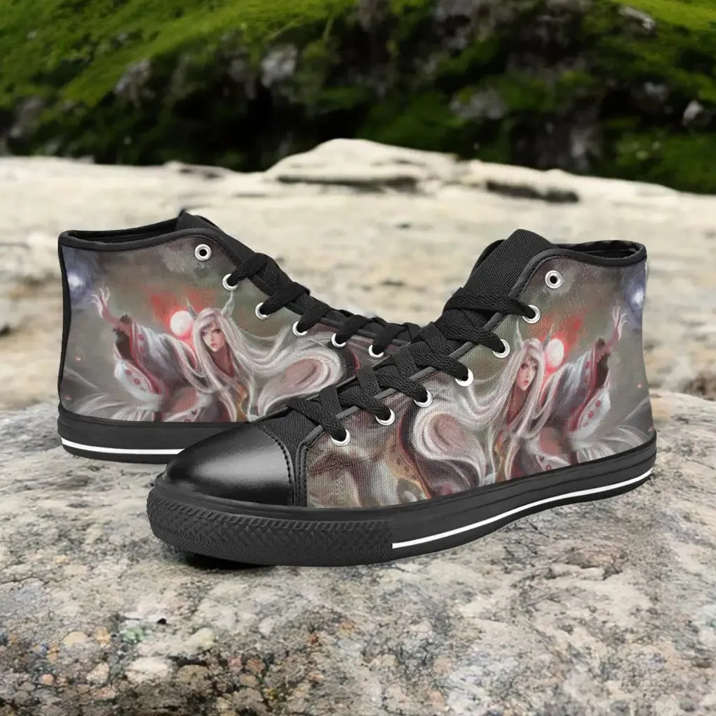 Boruto Naruto Otsutsuki Kaguya Shoes High Top Sneakers for Kids and Adults