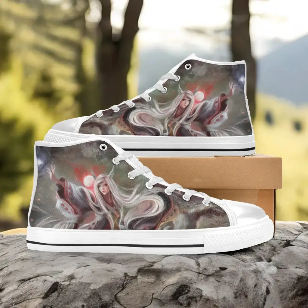Boruto Naruto Otsutsuki Kaguya Shoes High Top Sneakers for Kids and Adults