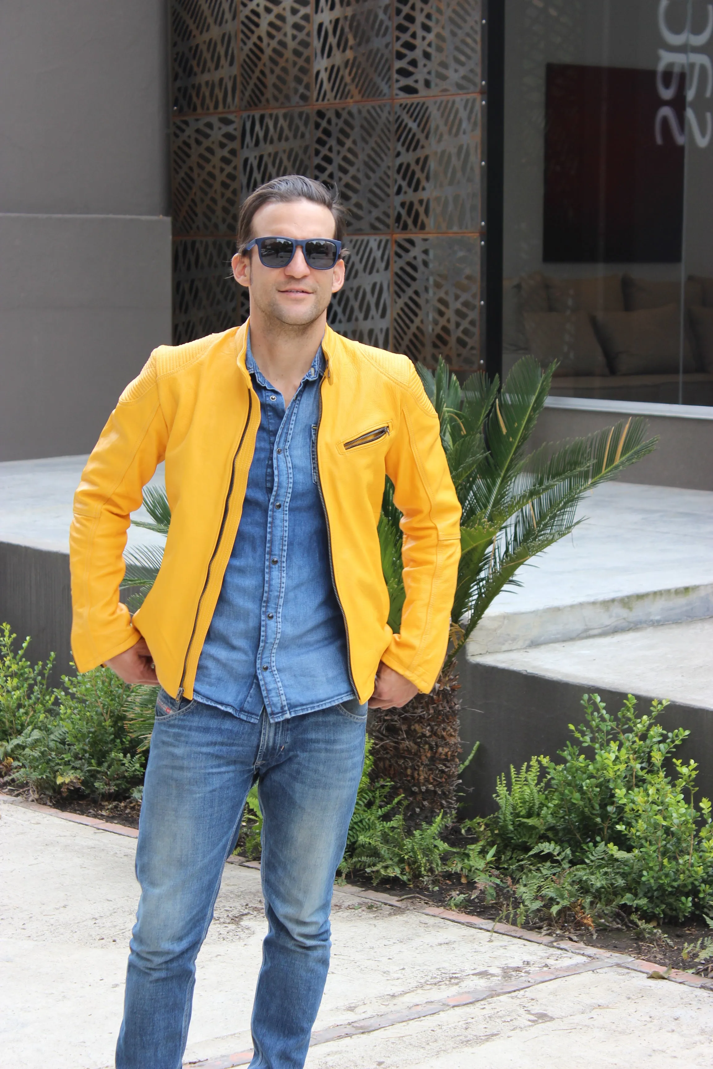 BUNGALOW Leather Jacket in Golden - Limited -Yellow