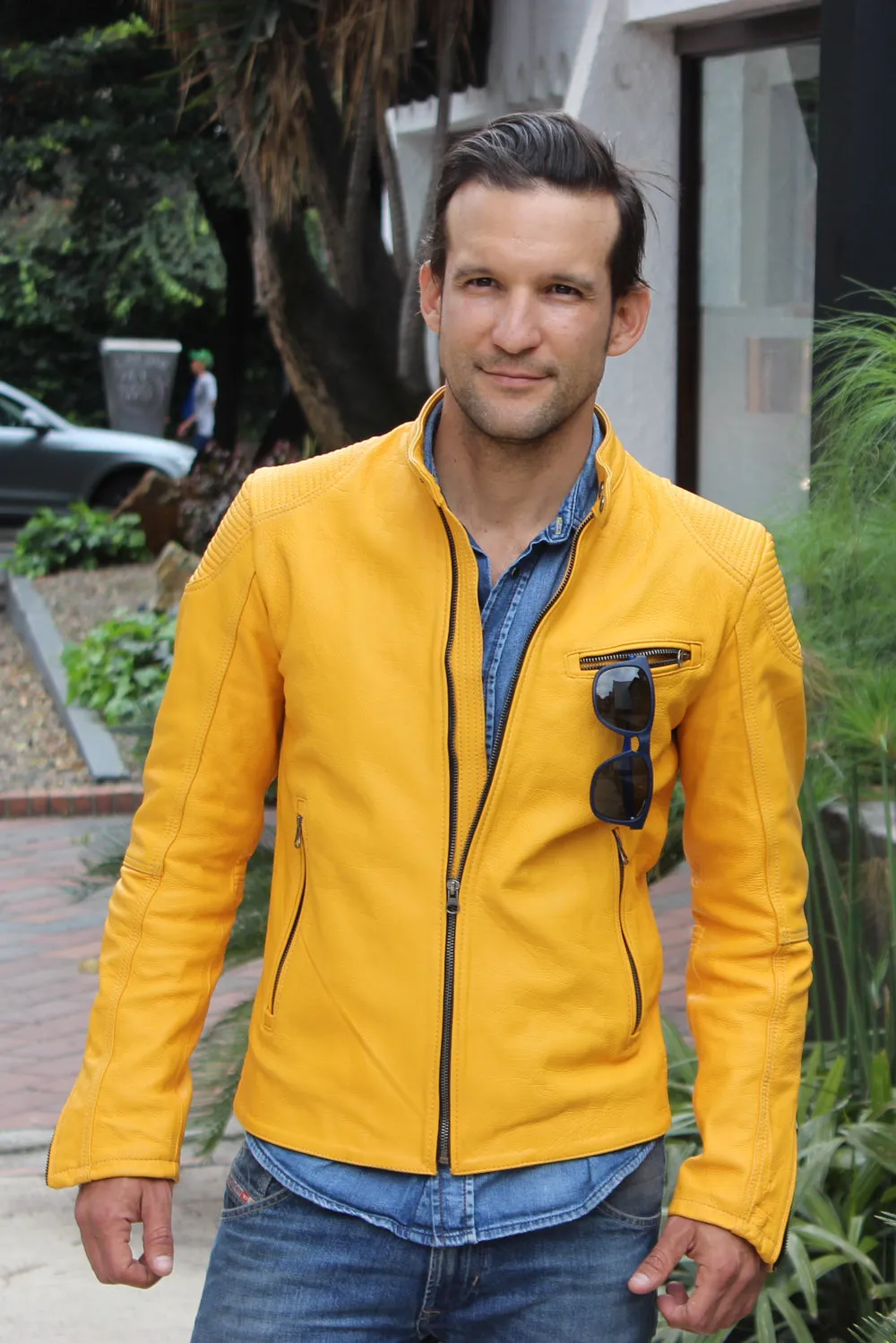 BUNGALOW Leather Jacket in Golden - Limited -Yellow