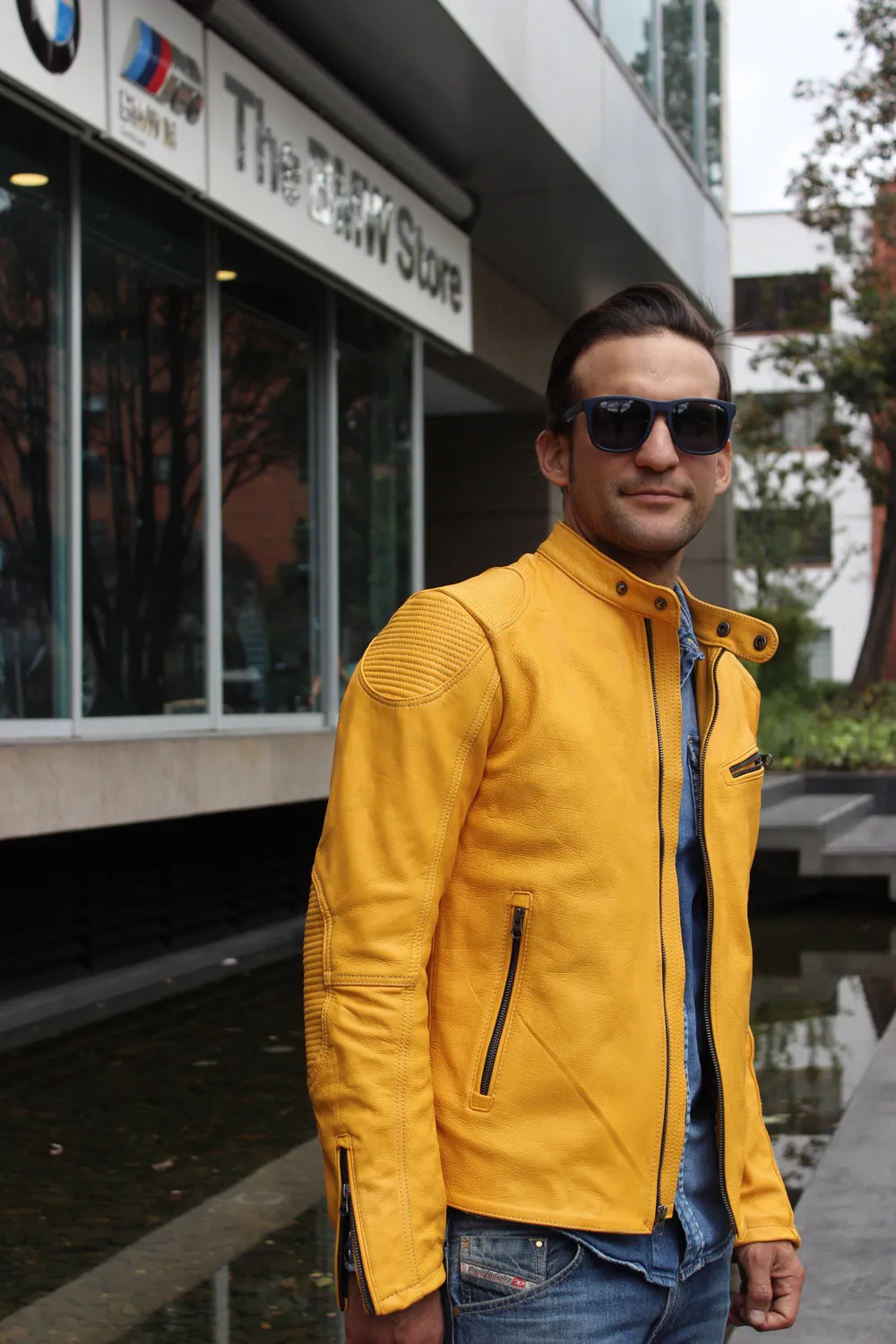 BUNGALOW Leather Jacket in Golden - Limited -Yellow