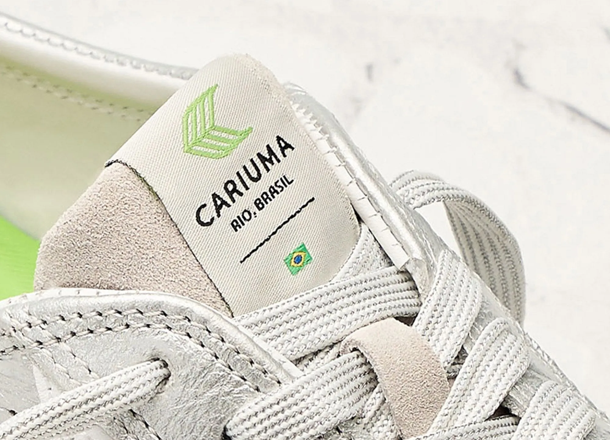 CATIBA Low Metallic Silver/White Leather Sneaker Women
