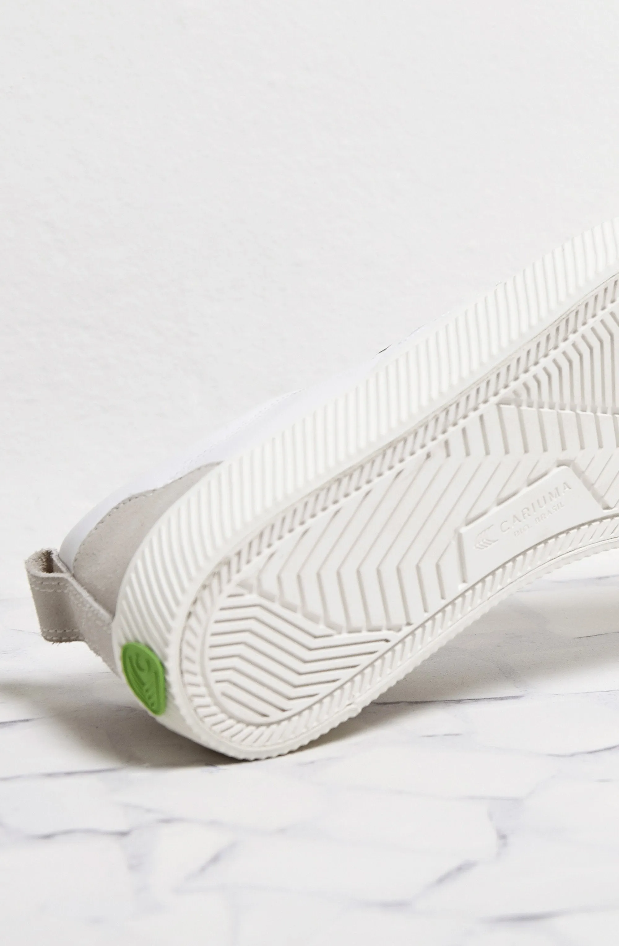 CATIBA Low Off White Leather Ice Suede Accents Sneaker Women