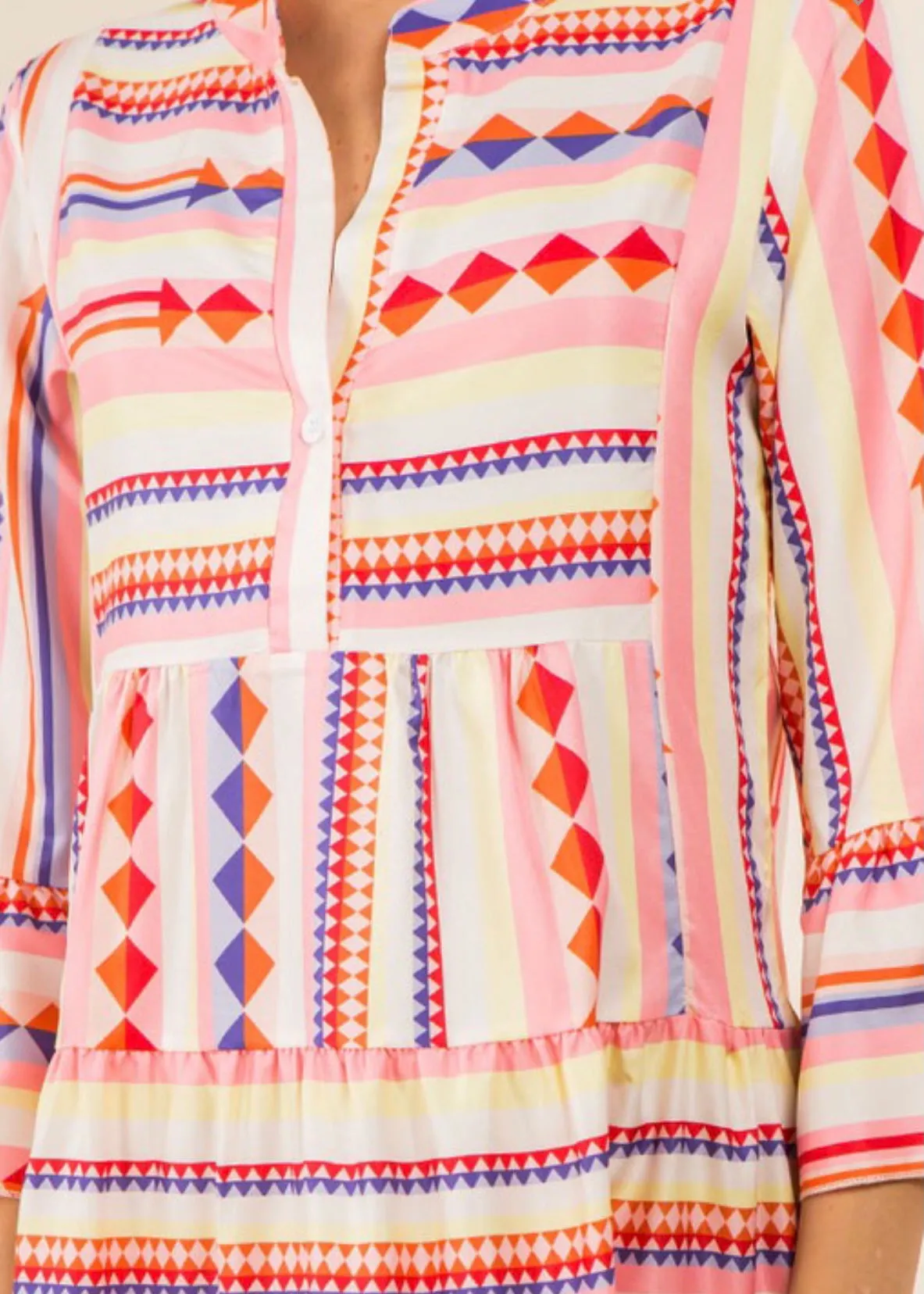 Charged Up Geo Print Dress