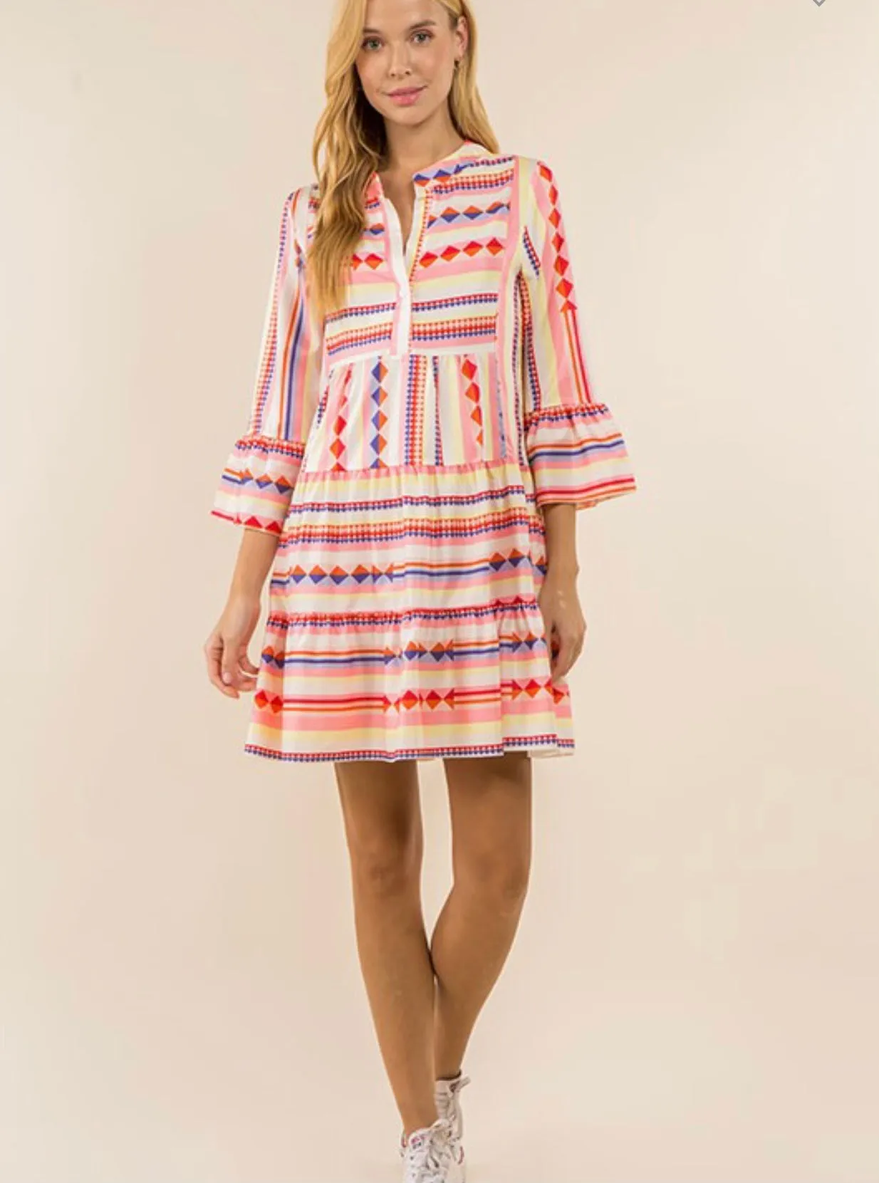 Charged Up Geo Print Dress