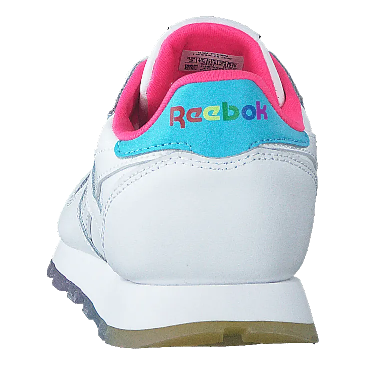 Classic Leather White/neon Blue/solar Yellow