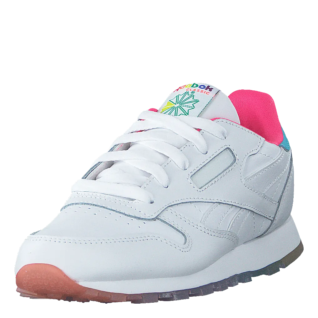 Classic Leather White/neon Blue/solar Yellow