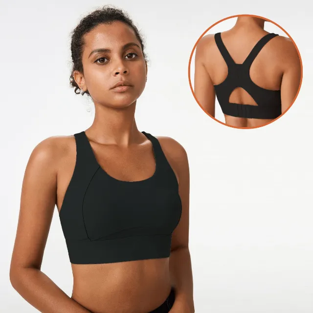 Comfortable High Impact Sports Criss Cross Back Bra