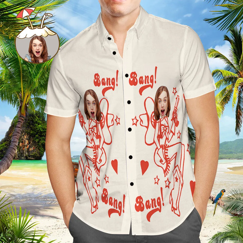 Custom Face Hawaiian Shirt Custom Hawaiian Shirt Gift For Him-Cowboy Girl