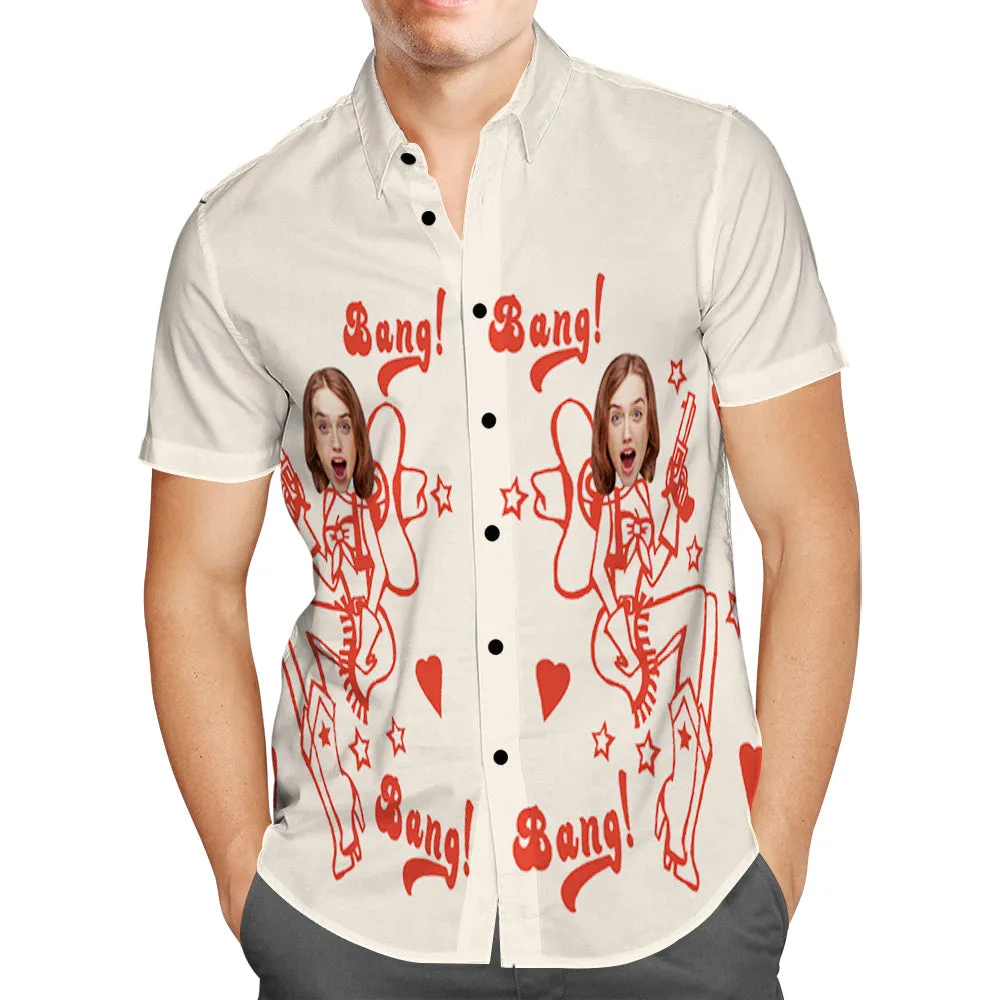Custom Face Hawaiian Shirt Custom Hawaiian Shirt Gift For Him-Cowboy Girl
