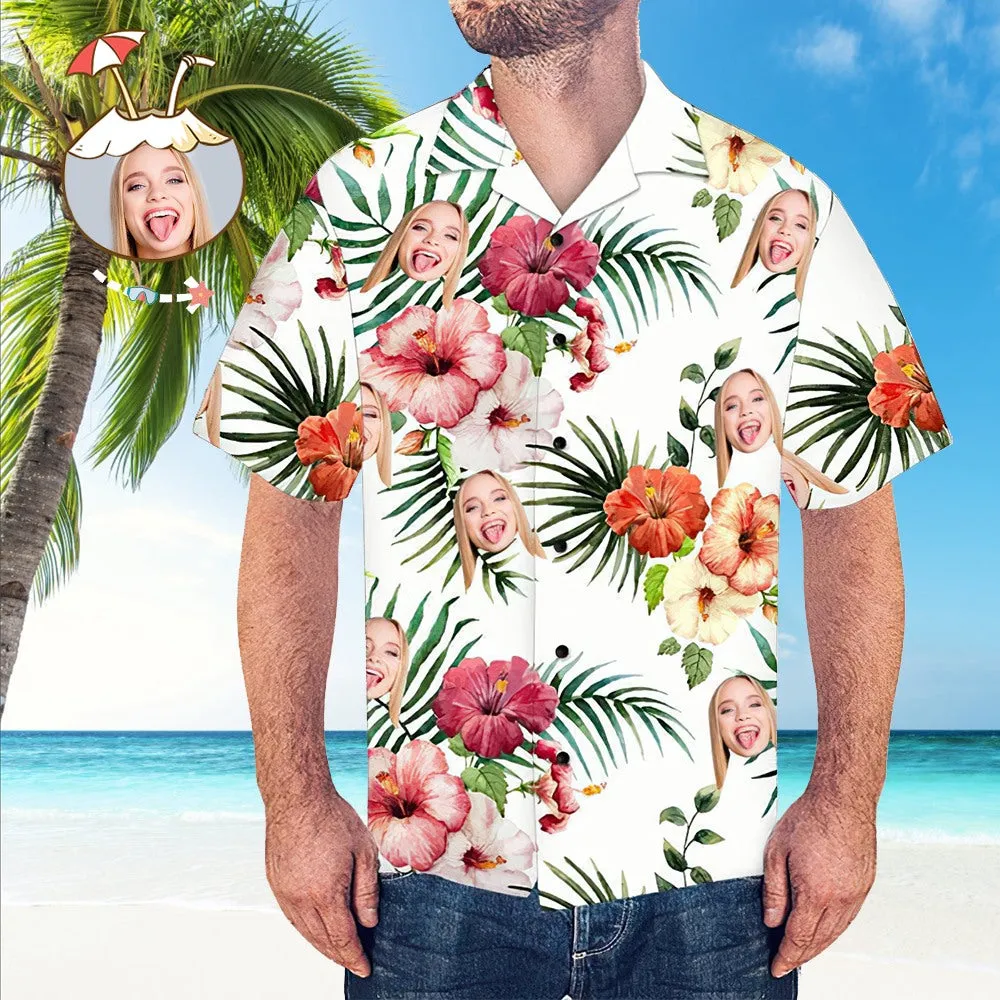 Custom Hawaiian Shirt With Face Team Gifts for Beach Party Gifts for Men