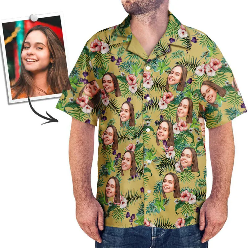 Custom Hawaiian Shirt With Face Team Gifts for Beach Party Gifts for Men