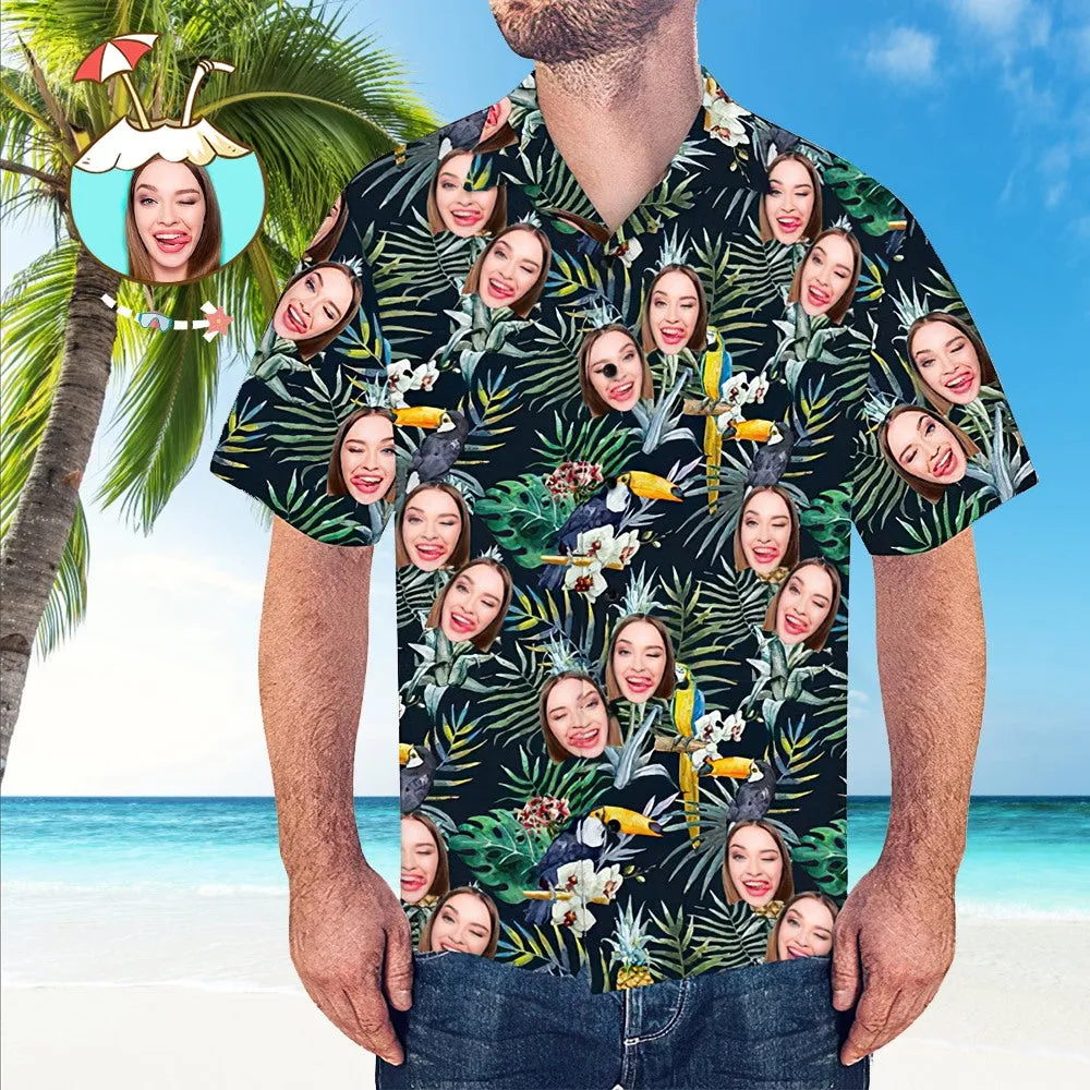 Custom Hawaiian Shirt With Face Team Gifts for Beach Party Gifts for Men