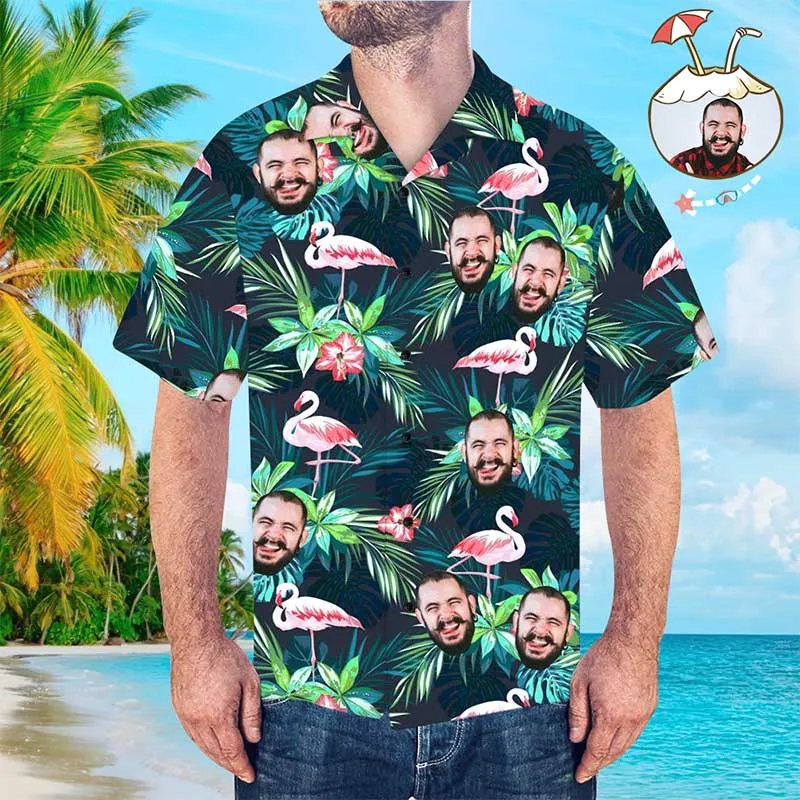 Custom Hawaiian Shirt With Face Team Gifts for Beach Party Gifts for Men