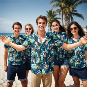 Custom Hawaiian Shirt With Face Team Gifts for Beach Party Gifts for Men