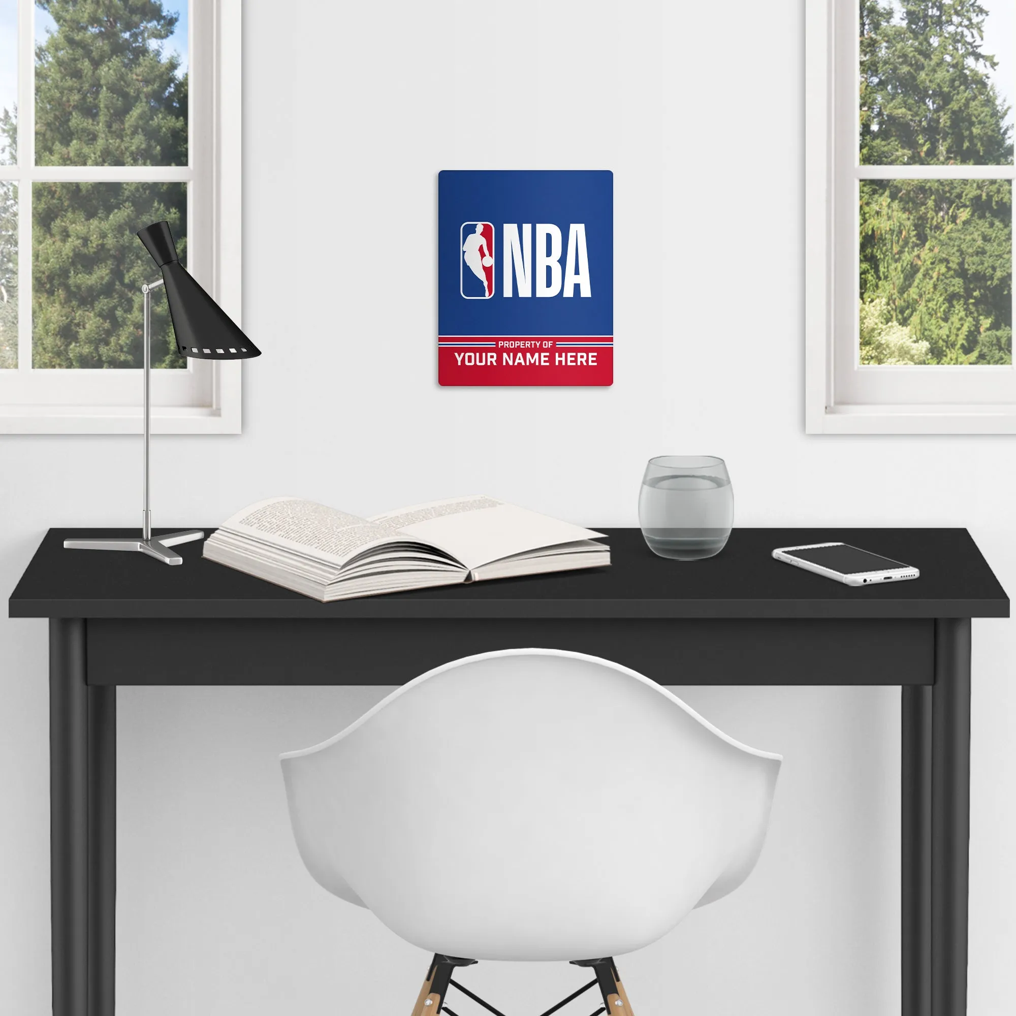 Custom NBA Logoman "Property of" Door Sign - 8"x10"