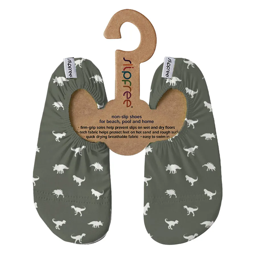 Dino Green Kids Slipfree Shoes