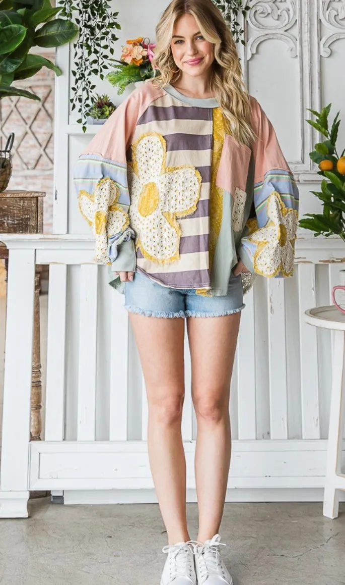 Fresh As a Daisy Mixed Top