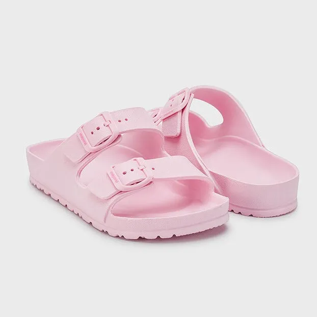 Girls EVA Double Strap Slide Sandal | Light Rose