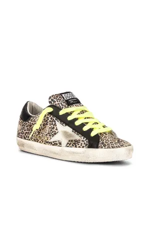 GOLDEN GOOSE SUPERSTAR LEOPARD PRINT SNEAKERS
