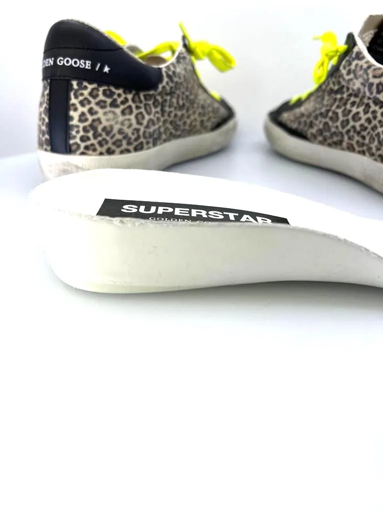 GOLDEN GOOSE SUPERSTAR LEOPARD PRINT SNEAKERS