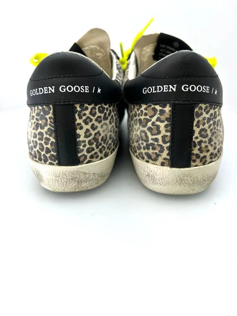 GOLDEN GOOSE SUPERSTAR LEOPARD PRINT SNEAKERS