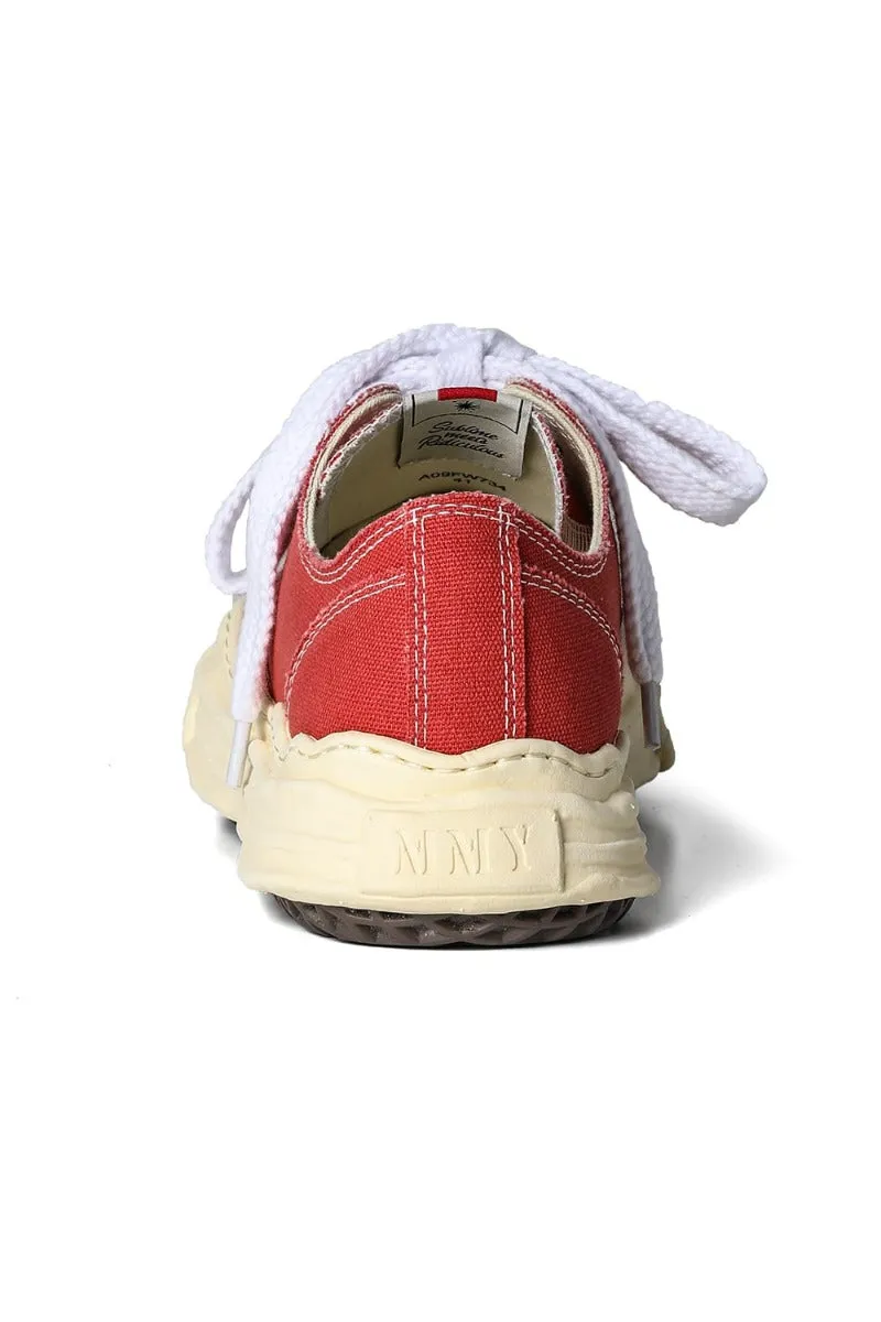 HANK- Original sole sneaker LOW Cut canvas Vintage like Sole Orange