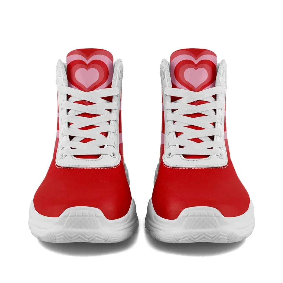 Holiday Gifts,Personalized Forever Love High Tops Sneakers, Custom Romantic Valentine Shoes