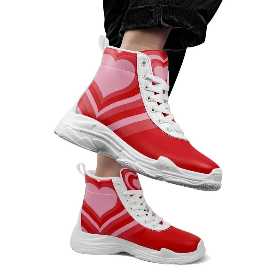 Holiday Gifts,Personalized Forever Love High Tops Sneakers, Custom Romantic Valentine Shoes