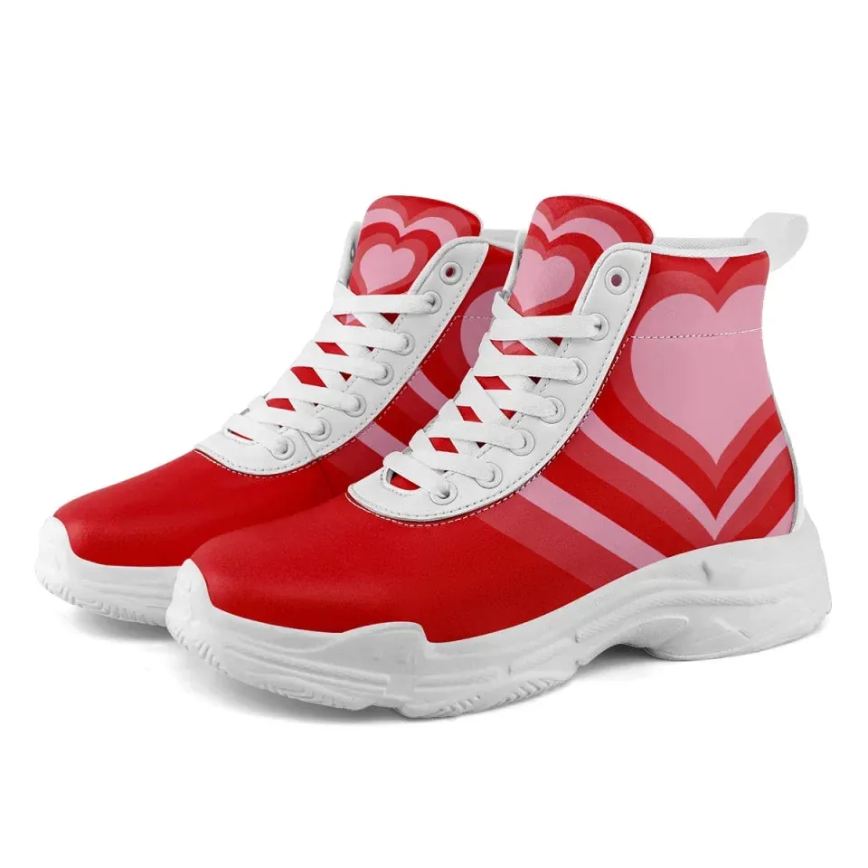 Holiday Gifts,Personalized Forever Love High Tops Sneakers, Custom Romantic Valentine Shoes