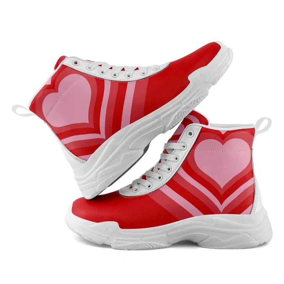 Holiday Gifts,Personalized Forever Love High Tops Sneakers, Custom Romantic Valentine Shoes