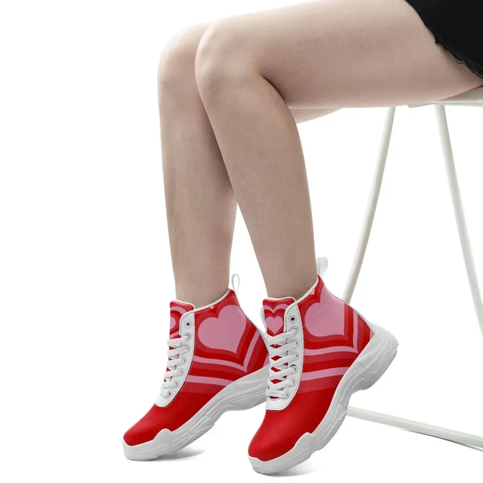 Holiday Gifts,Personalized Forever Love High Tops Sneakers, Custom Romantic Valentine Shoes