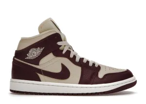 Jordan 1 Mid Se Split Beach Cherrywood Red (Women'S)