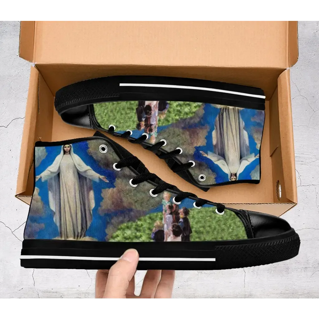 Lady Nossa Senhora Medjugorje Shoes High Top Sneakers for Kids and Adults