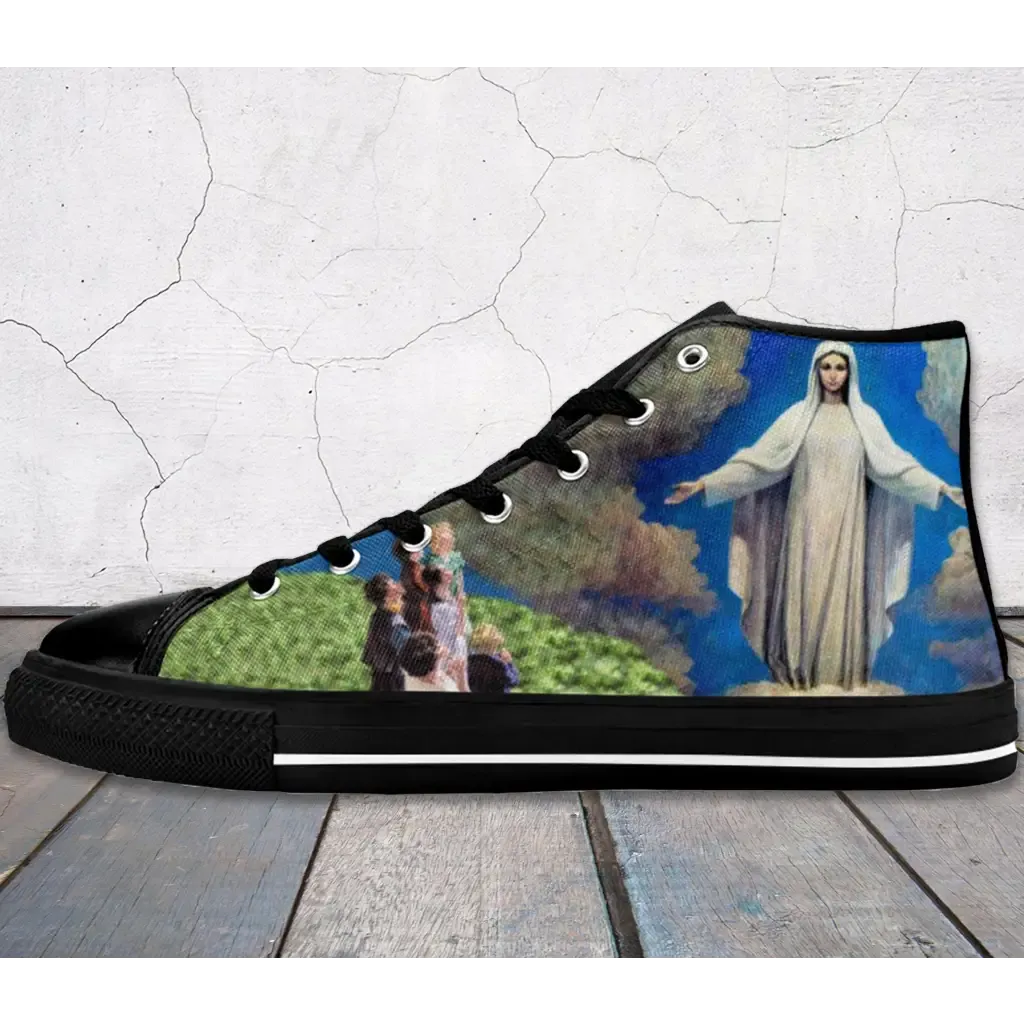 Lady Nossa Senhora Medjugorje Shoes High Top Sneakers for Kids and Adults