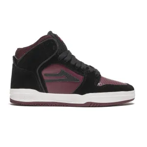 Lakai Telford Kids Skateboard Shoe - Black/Burgundy