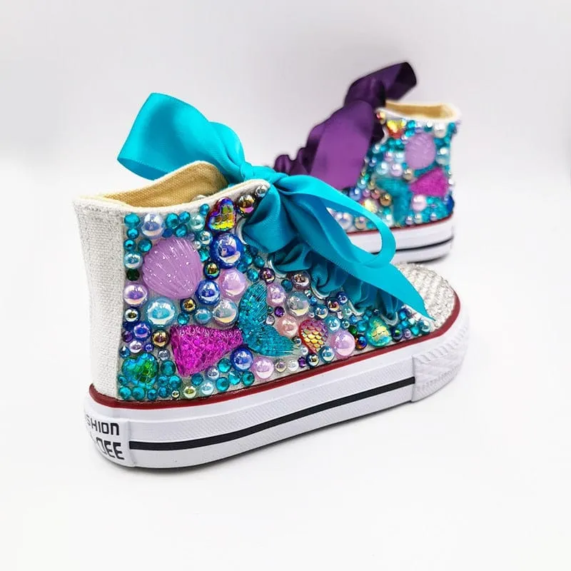 Mermaid Handmade Pearl Sneakers