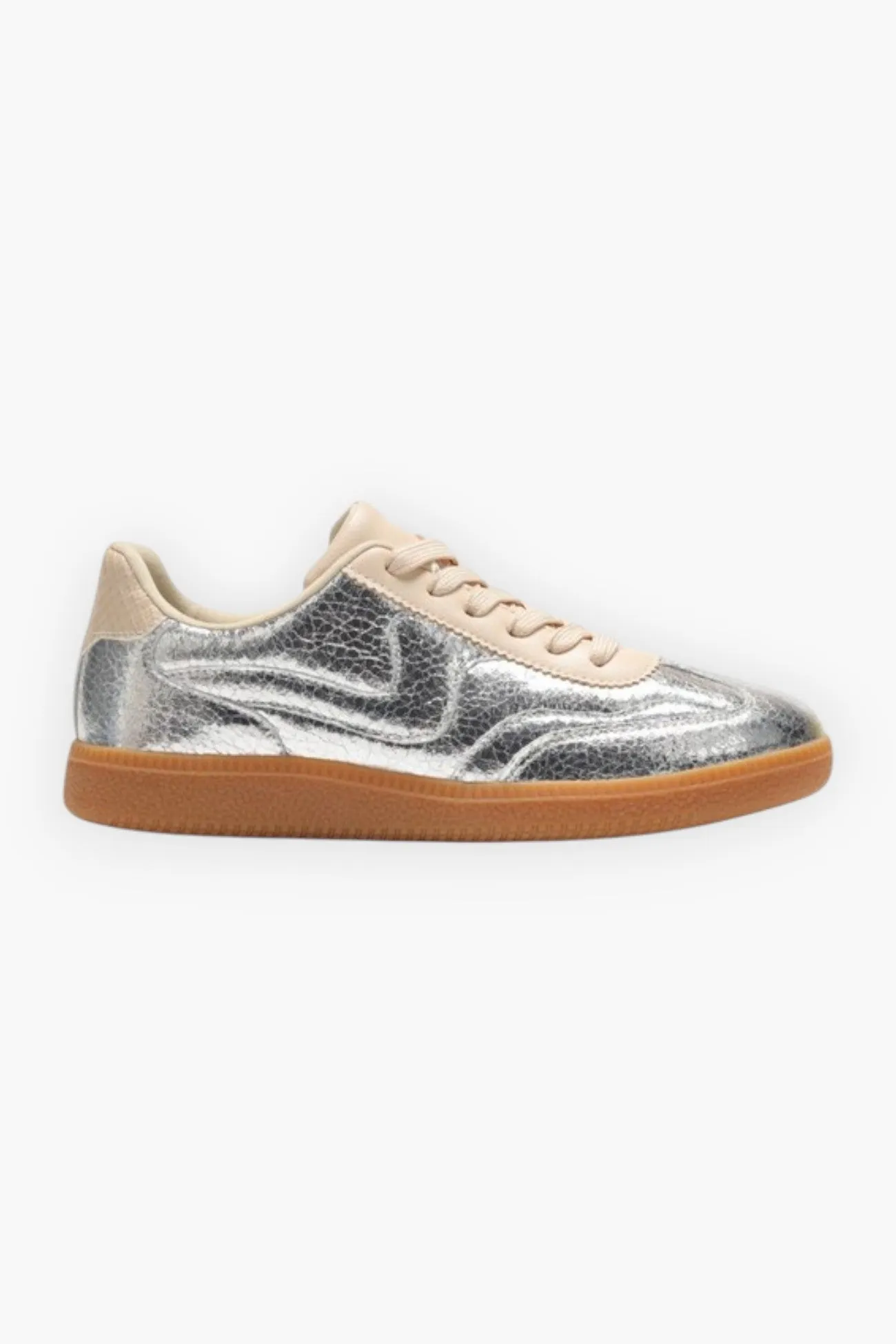 Metallic Silver Sneakers
