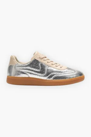 Metallic Silver Sneakers